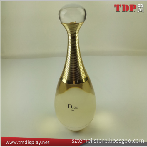 Customize Advertising Factice Giant Acrylic Crystal Perfume Bottle Display